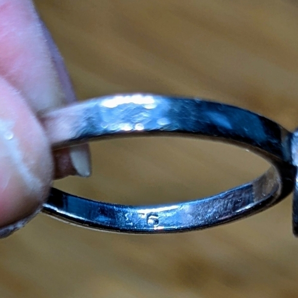 Crescent Moon Vintage Sterling Silver Ring - Picture 3 of 5